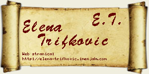 Elena Trifković vizit kartica